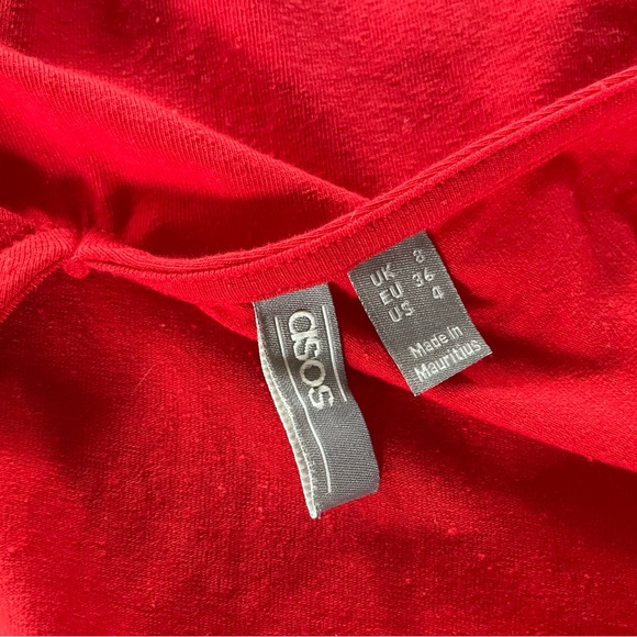 Red ASOS flair swing dress US 4 - Picture 4 of 4